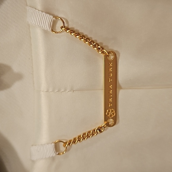 💕TRINA TURK💕 Mira Jacket ~ Luxe Drape Winter White/Black 10 NWT - Picture 11 of 14